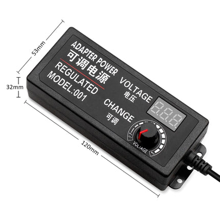 AC To DC Adjustable Voltage Power Adapter Universal Power Supply Display Screen Power Switching Charger US, Output Voltage:3-24V-2A-garmade.com
