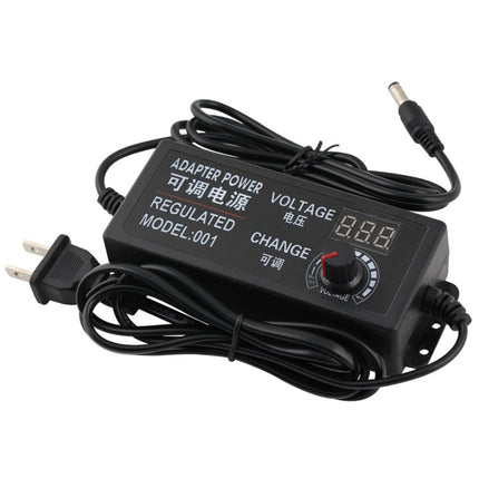 AC To DC Adjustable Voltage Power Adapter Universal Power Supply Display Screen Power Switching Charger US, Output Voltage:9-24V-3A-garmade.com