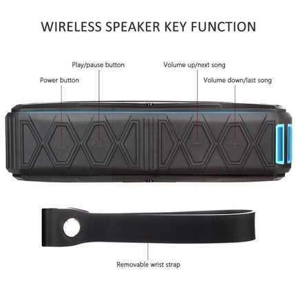 Portable Bluetooth Speaker Super Bass Stereo Wireless Speakers Support IP66 Waterproof Emergency Charging Handsfree TF-garmade.com