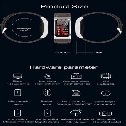AK12 1.14 inch IPS Color Screen Smart Watch IP68 Waterproof,Metal Watchband,Support Call Reminder /Heart Rate Monitoring/Blood Pressure Monitoring/Sleep Monitoring/Predict Menstrual Cycle Intelligently(Silver)-garmade.com