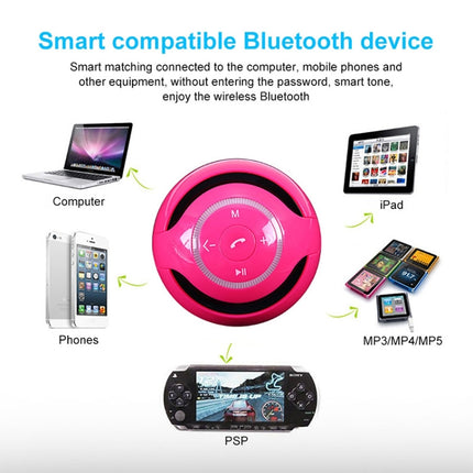 A18 Ball Bluetooth Speaker with LED Light Portable Wireless Mini Speaker Mobile Music MP3 Subwoofer Support TF (Pink)-garmade.com