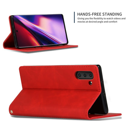 Retro Skin Feel Business Magnetic Horizontal Flip Leather Case for Galaxy Note 10(Red)-garmade.com