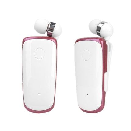 K39 Wireless Bluetooth Headset CSR DSP chip In-Ear Vibrating Alert Wear Clip Hands Free Earphone (Rose Red)-garmade.com