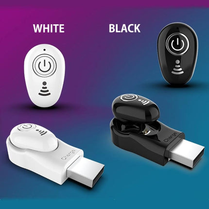 S650 Second Generation Mini Invisible Bluetooth Earphone with Microphone(White)-garmade.com