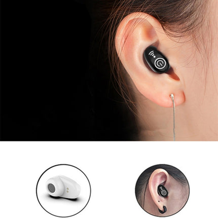 S650 Second Generation Mini Invisible Bluetooth Earphone with Microphone(White)-garmade.com