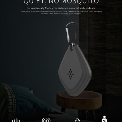 Outdoor Mosquito Repellent Portable Ultrasonic Insect Repellent Insecticide USB Charging Intelligent Frequency Conversion(White)-garmade.com