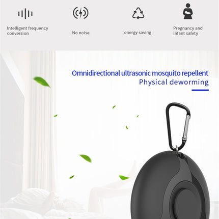 Ultrasonic Mosquito Repellent Electronics Cockroach Spider USB Charging Smart Mosquito Drive(Black)-garmade.com