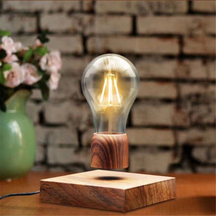 Retro Magnetic Floating Bulb Wood Color Substrate LED Home Decoration Lamp-garmade.com