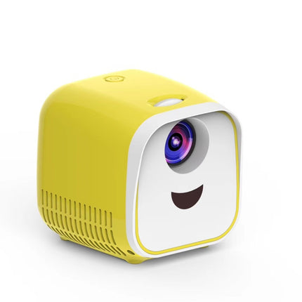 L1 Children Projector Mini LED Portable Home Speaker Projector(Yellow)-garmade.com