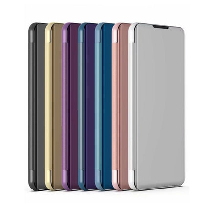 Plating Mirror Left and Right Flip Cover with Bracket Holster for iPhone 11 Pro Max(Gold)-garmade.com