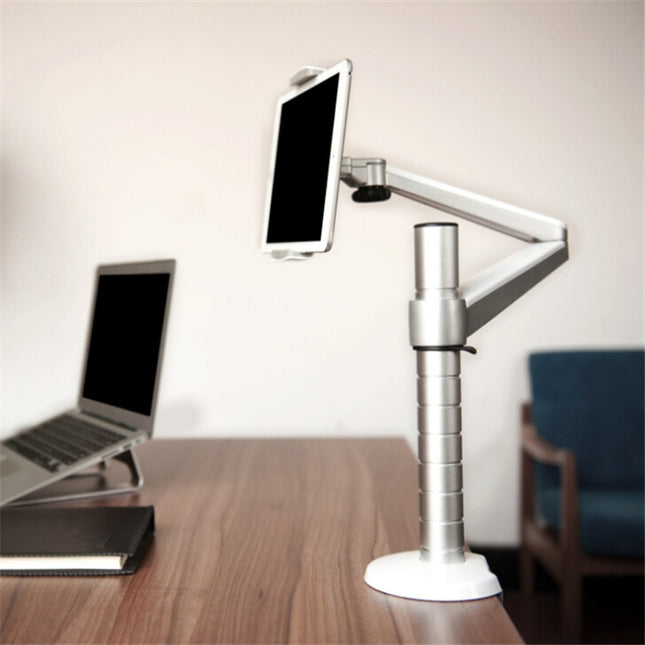 OA-1S Double use Laptop/Tablet Stand Height Adjustable Rotatable Holder (White)-garmade.com