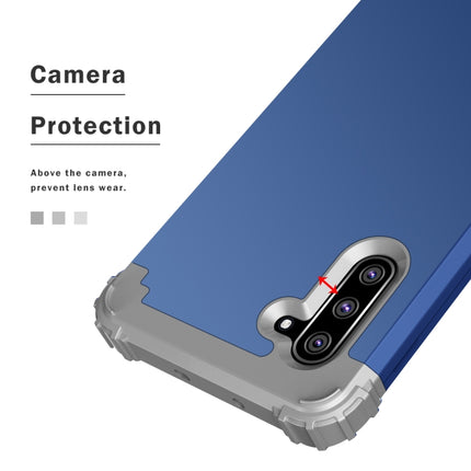 PC+ Silicone Three-piece Anti-drop Protection Case for Galaxy Note10(Blue)-garmade.com