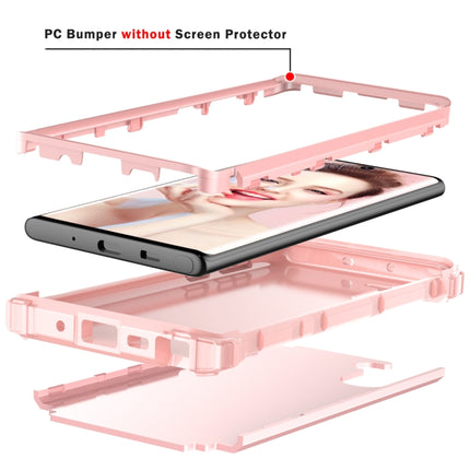 PC+ Silicone Three-piece Anti-drop Protection Case for Galaxy Note10(Rose gold)-garmade.com