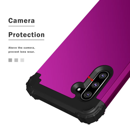PC+ Silicone Three-piece Anti-drop Protection Case for Galaxy Note10(Dark purple)-garmade.com