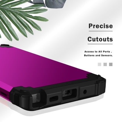 PC+ Silicone Three-piece Anti-drop Protection Case for Galaxy Note10(Dark purple)-garmade.com