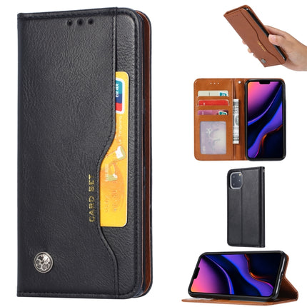 Knead Skin Texture Horizontal Flip Leather Case for iPhone 11 Pro Max , with Photo Frame & Holder & Card Slots & Wallet(Black)-garmade.com