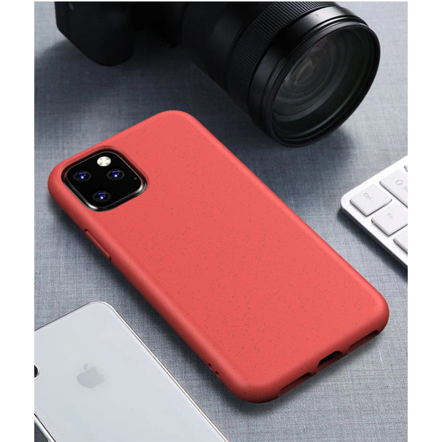 Starry Series Shockproof Straw Material + TPU Protective Case for iPhone 11(Red)-garmade.com