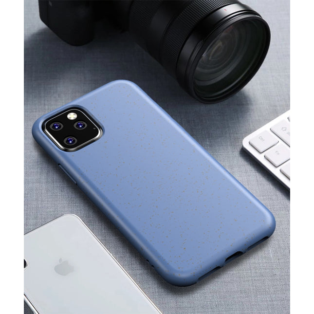 Starry Series Shockproof Straw Material + TPU Protective Case for iPhone 11(Blue)-garmade.com
