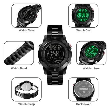SKMEI 1500 Men Smart Watch Fashion Leisure Bluetooth Call Message Reminds Watch Men(Black)-garmade.com