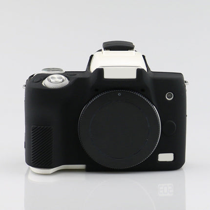 Richwell Silicone Armor Skin Case Body Cover Protector for Canon EOS M50 Body Digital Camera(Black)-garmade.com