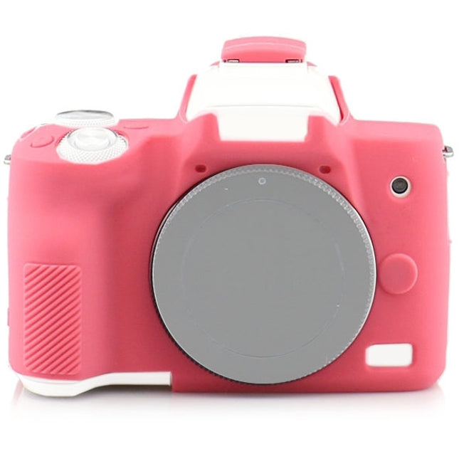 Richwell Silicone Armor Skin Case Body Cover Protector for Canon EOS M50 Body Digital Camera(Pink)-garmade.com