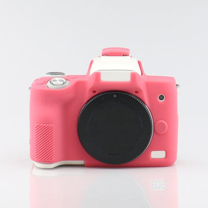 Richwell Silicone Armor Skin Case Body Cover Protector for Canon EOS M50 Body Digital Camera(Pink)-garmade.com