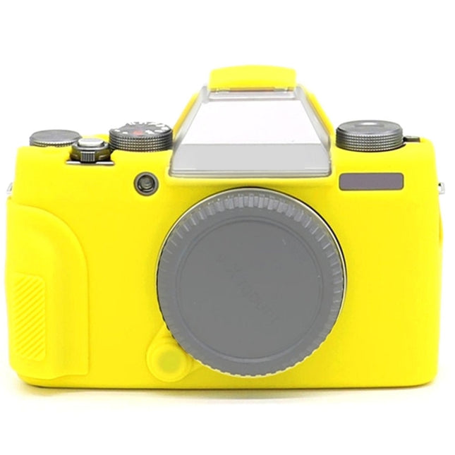 Richwell Soft Silicone TPU Skin Body Rubber Camera Case Bag Full Cover for Fujifilm Fuji X-T100 Digital Camera(Yellow)-garmade.com