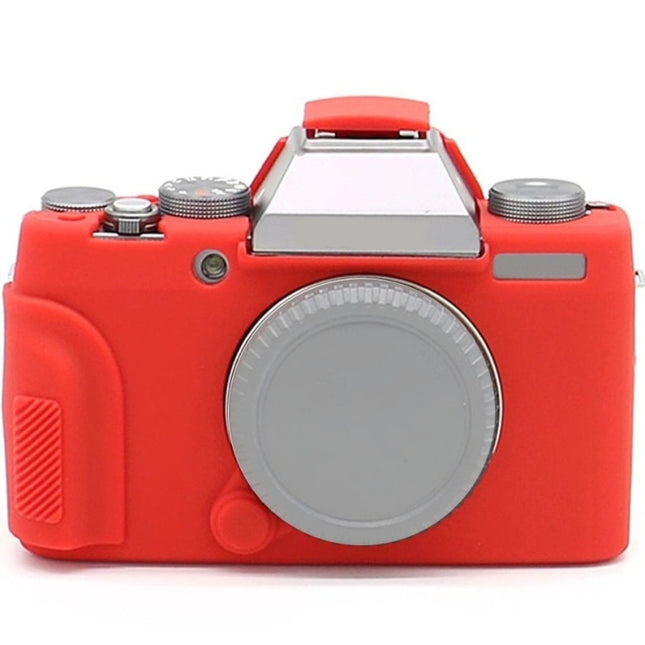 Richwell Soft Silicone TPU Skin Body Rubber Camera Case Bag Full Cover for Fujifilm Fuji X-T100 Digital Camera(Red)-garmade.com