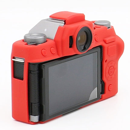 Richwell Soft Silicone TPU Skin Body Rubber Camera Case Bag Full Cover for Fujifilm Fuji X-T100 Digital Camera(Red)-garmade.com