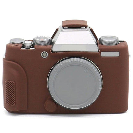 Richwell Soft Silicone TPU Skin Body Rubber Camera Case Bag Full Cover for Fujifilm Fuji X-T100 Digital Camera(Coffee)-garmade.com