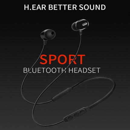 DM-22 Magnetic Bluetooth Earphone DM-22 Neckband Sport headset with Mic Wireless Handsfree Earphoness(Black)-garmade.com
