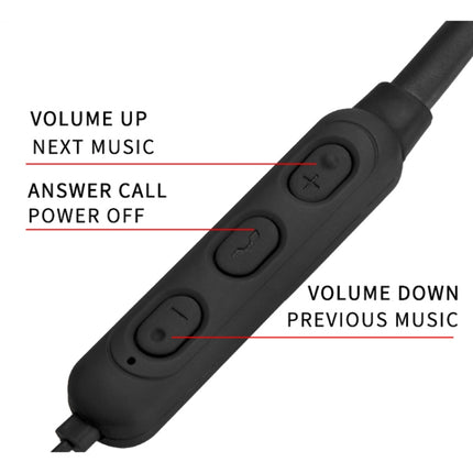 DM-22 Magnetic Bluetooth Earphone DM-22 Neckband Sport headset with Mic Wireless Handsfree Earphoness(Red)-garmade.com