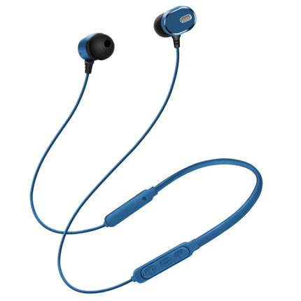 DM-22 Magnetic Bluetooth Earphone DM-22 Neckband Sport headset with Mic Wireless Handsfree Earphoness(Blue)-garmade.com