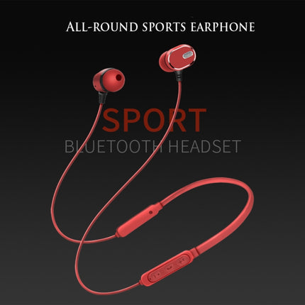 DM-22 Magnetic Bluetooth Earphone DM-22 Neckband Sport headset with Mic Wireless Handsfree Earphoness(White)-garmade.com
