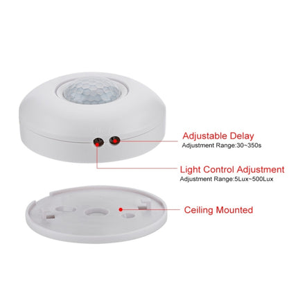 12V Infrared PIR Motion Sensor Switch With Delay 360 Degree Detection Sensor for LED Ceiling Light-garmade.com