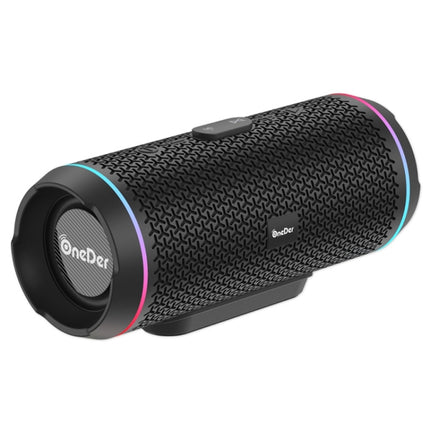 Oneder V10 Bluetooth 5.0 Color Dual LED lights, TWS Connection Function, 10W Stereo CD Quality，Support TF Card & USB Drive & AUX & FM(Black)-garmade.com