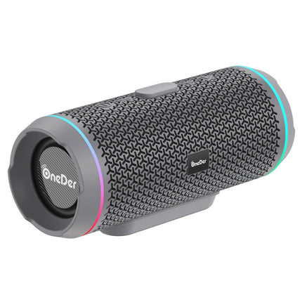 Oneder V10 Bluetooth 5.0 Color Dual LED lights, TWS Connection Function, 10W Stereo CD Quality，Support TF Card & USB Drive & AUX & FM(Grey)-garmade.com
