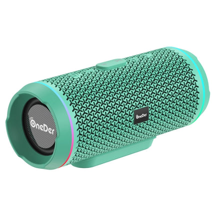 Oneder V10 Bluetooth 5.0 Color Dual LED lights, TWS Connection Function, 10W Stereo CD Quality，Support TF Card & USB Drive & AUX & FM(Green)-garmade.com