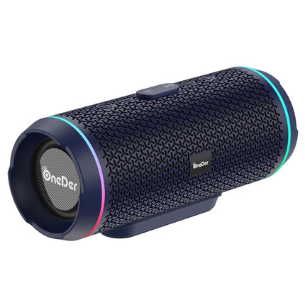 Oneder V10 Bluetooth 5.0 Color Dual LED lights, TWS Connection Function, 10W Stereo CD Quality，Support TF Card & USB Drive & AUX & FM(Blue)-garmade.com