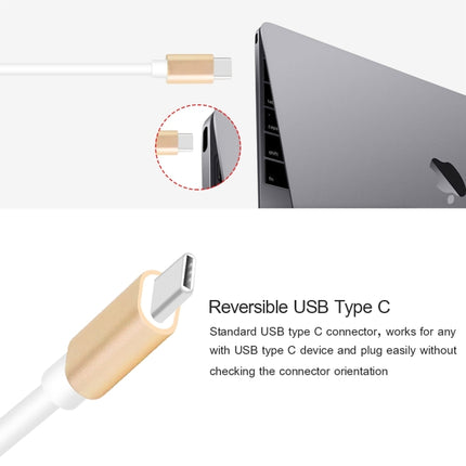 USB Type C to VGA 3-in-1 Hub Adapter supports USB Type C tablets and laptops for Macbook Pro / Google ChromeBook(Gold)-garmade.com