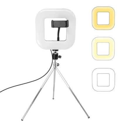 XWJ-D21C Dimmable LED Square Light With Tripod Net Red Live Fill Light Phone Holder-garmade.com