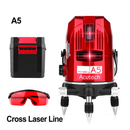 A5 Laser Level 2~5 Line Red Beam Line 360 Degree Rotary Level Self-leveling Horizontal&Vertical Available Auto Line Laser Level-garmade.com