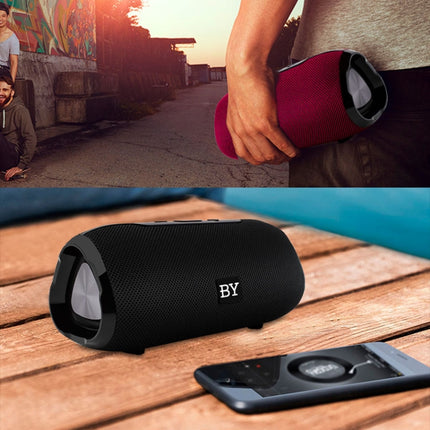 BY Portable Bluetooth Speaker Waterproof Wireless Loudspeaker 3D Stereo Music Surround Sound System Outdoor Speakers Support TF AUX(Black)-garmade.com