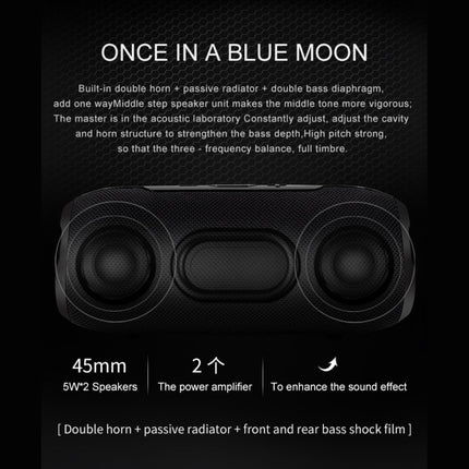 BY Portable Bluetooth Speaker Waterproof Wireless Loudspeaker 3D Stereo Music Surround Sound System Outdoor Speakers Support TF AUX(Grey)-garmade.com