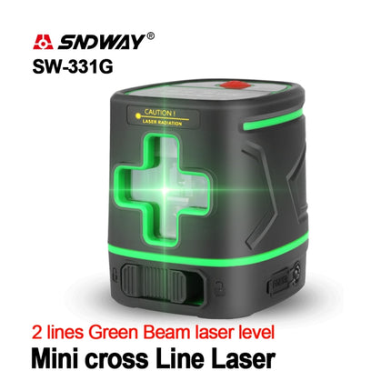SNDWAY SW-331G Laser Level 2 Lines 360 Degree Rechargeable Battery Green Beam Self Leveling Level Laser 3D Rotary Vertical Horizontal-garmade.com