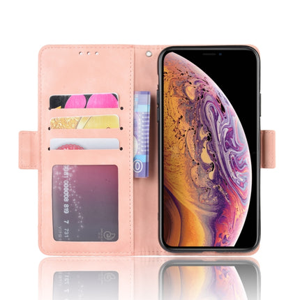 Wallet Style Skin Feel Calf Pattern Leather Case For iPhone 11 Pro Max ,with Separate Card Slot(Pink)-garmade.com