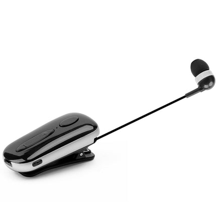 K36 Stereo Wireless Bluetooth Headset Calls Remind Vibration Wear Clip Driver Auriculares Earphone(Black)-garmade.com
