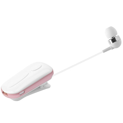 K36 Stereo Wireless Bluetooth Headset Calls Remind Vibration Wear Clip Driver Auriculares Earphone(Pink)-garmade.com