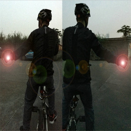 Automatic Induction Turn Signal Gloves Riding Warning Light Gloves, Color:Black(S)-garmade.com