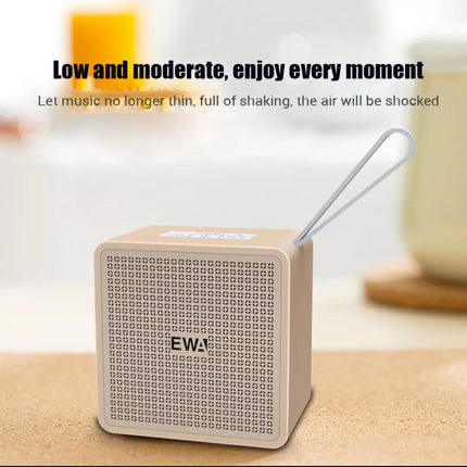 EWA A105 High Hidelity Bluetooth Speaker, Small Size High Power Bass, TWS Bluetooth Technology Support TF(Gold)-garmade.com